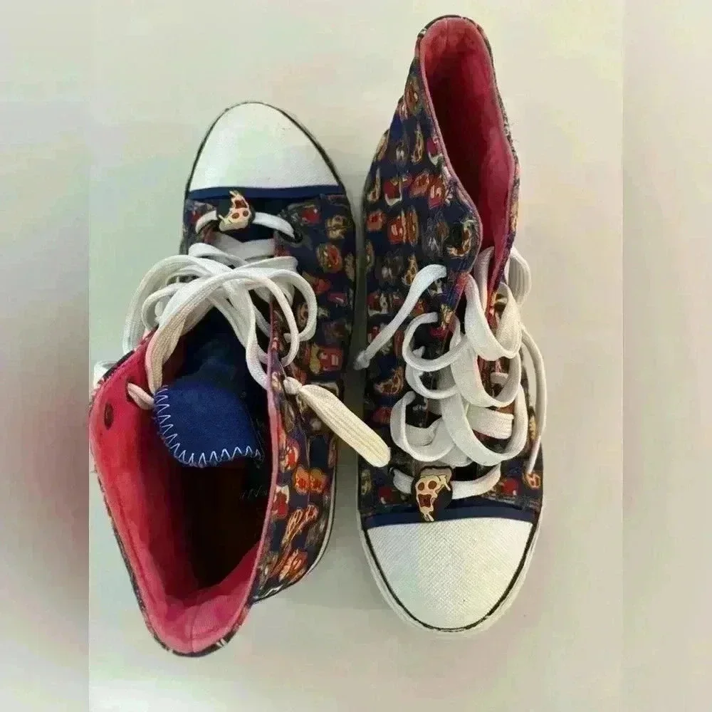 Skechers pizza hamburger hot dog fun print high tops boys size 5