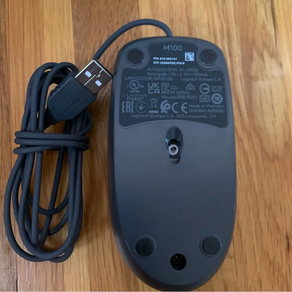 Logitech mouse used wired