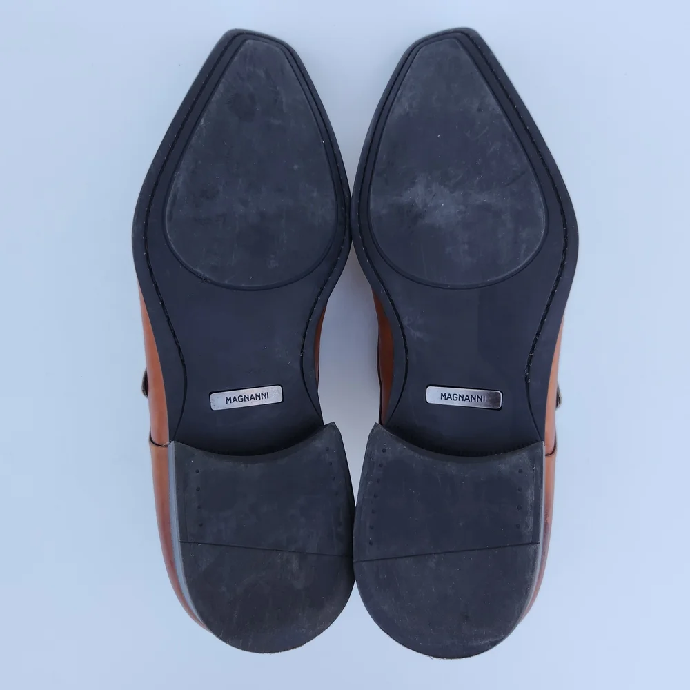 Magnanni Leather Monk Strap Shoes Men's Size 11.5