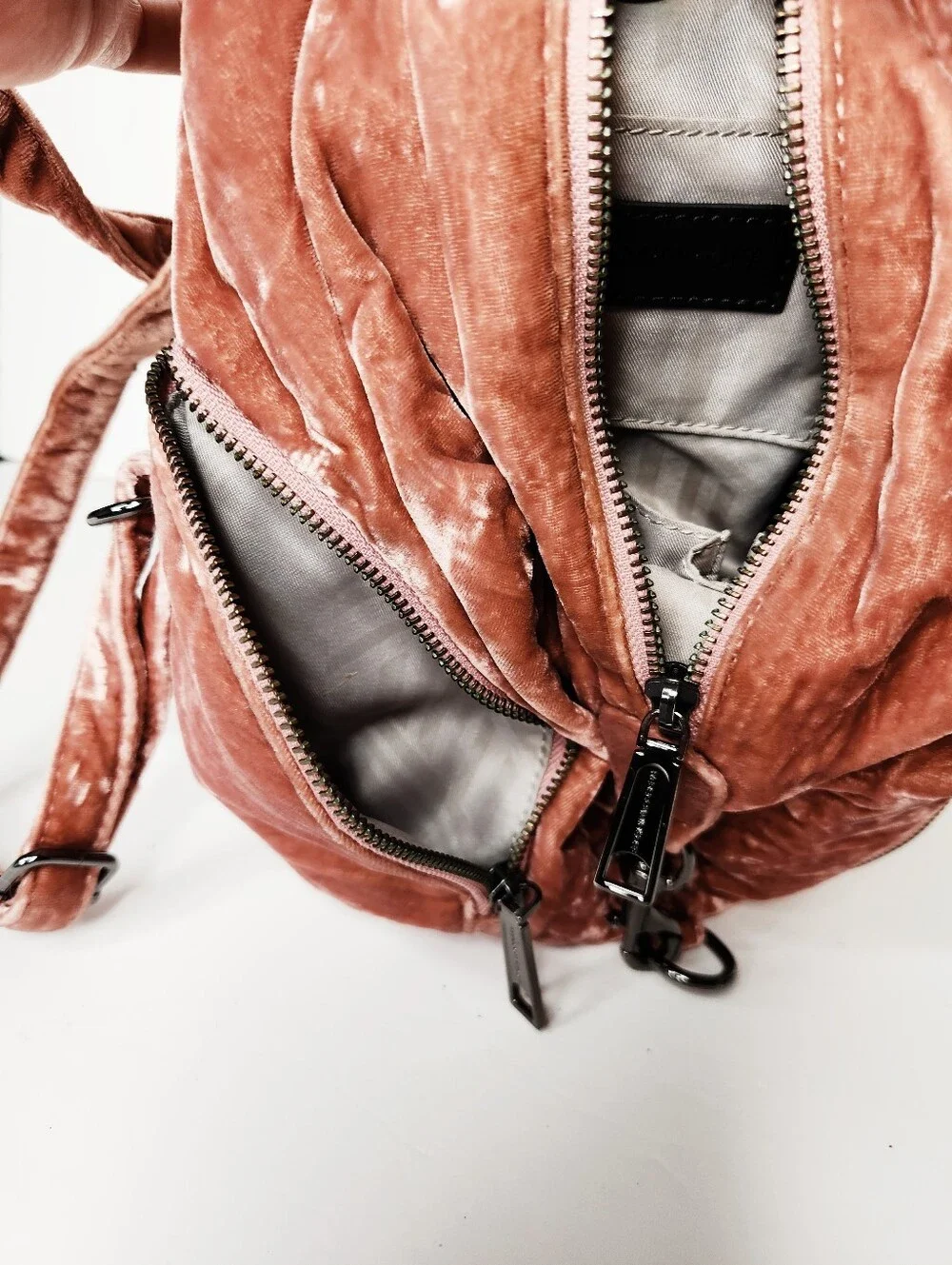 Rebecca Minkoff pink crushed
