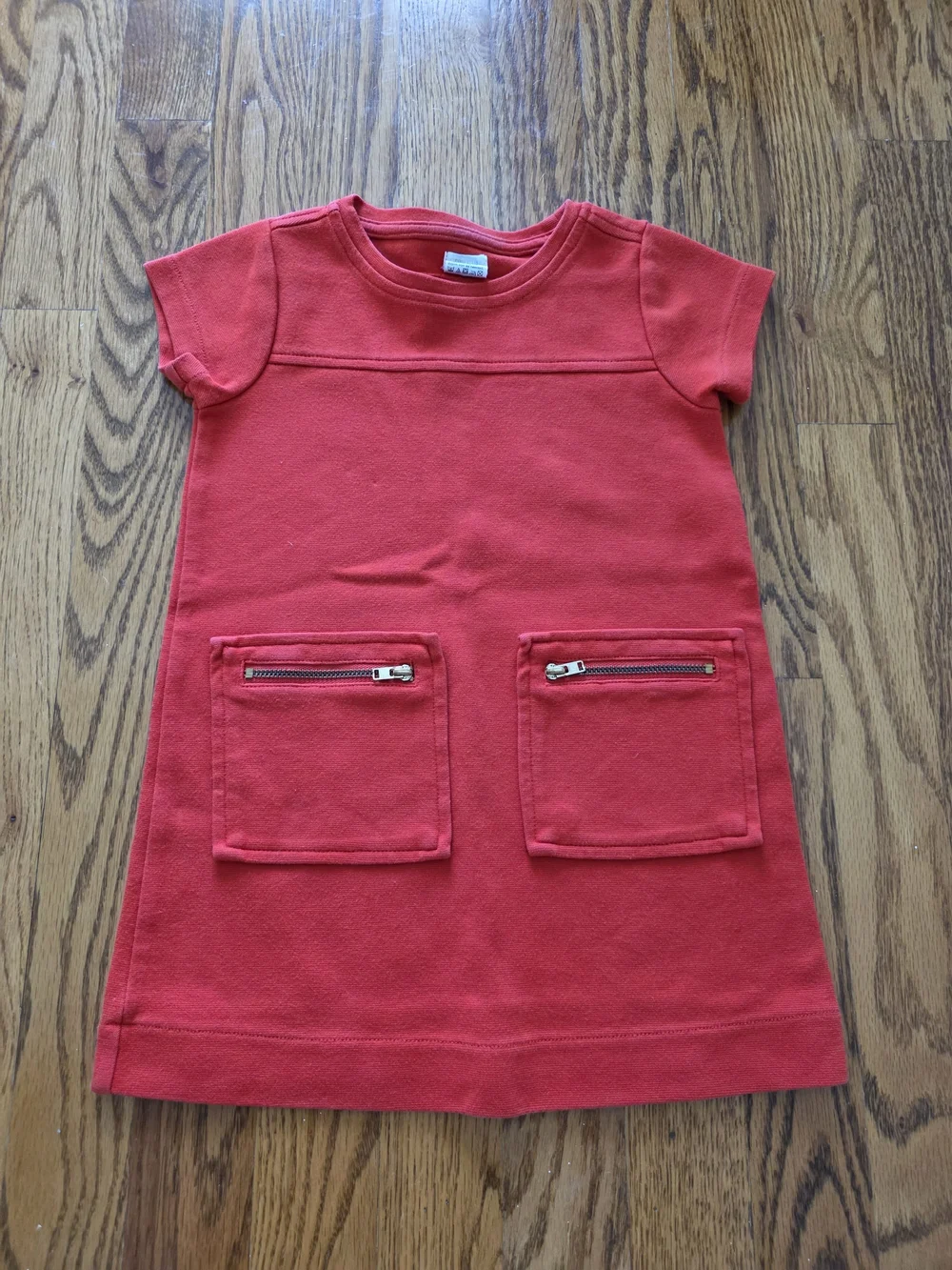 Crewcuts Red Short-Sleeve Pocket A-Line Dress