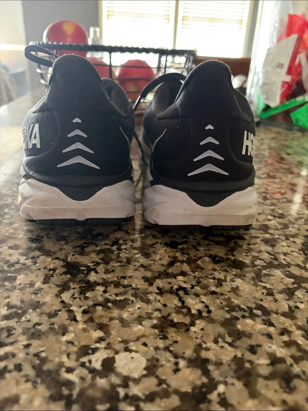 Hoka Black and White Women's Running Shoes