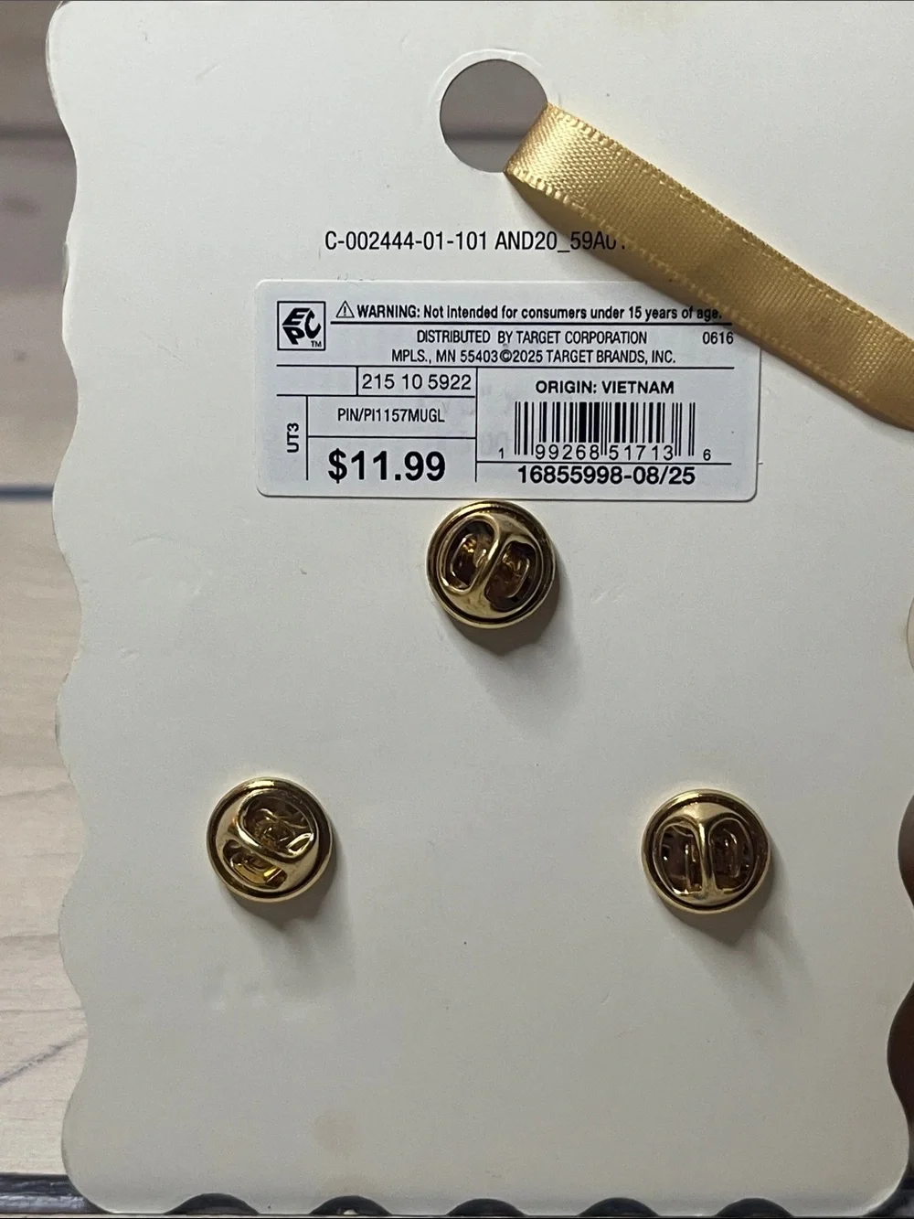 Set of 3 Pins by Universal Thread