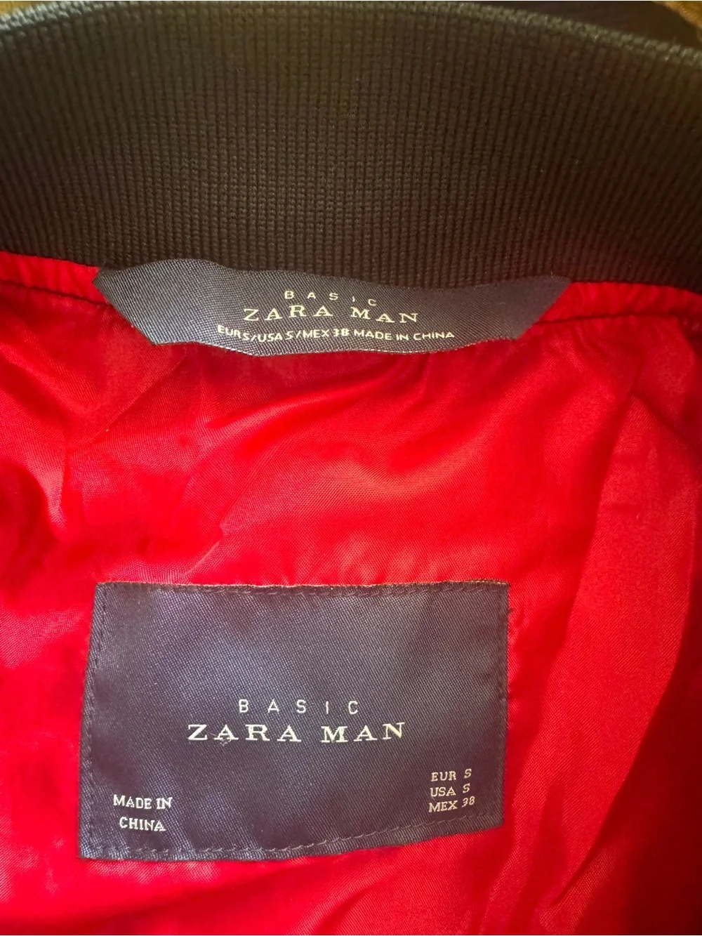Zara black bomber