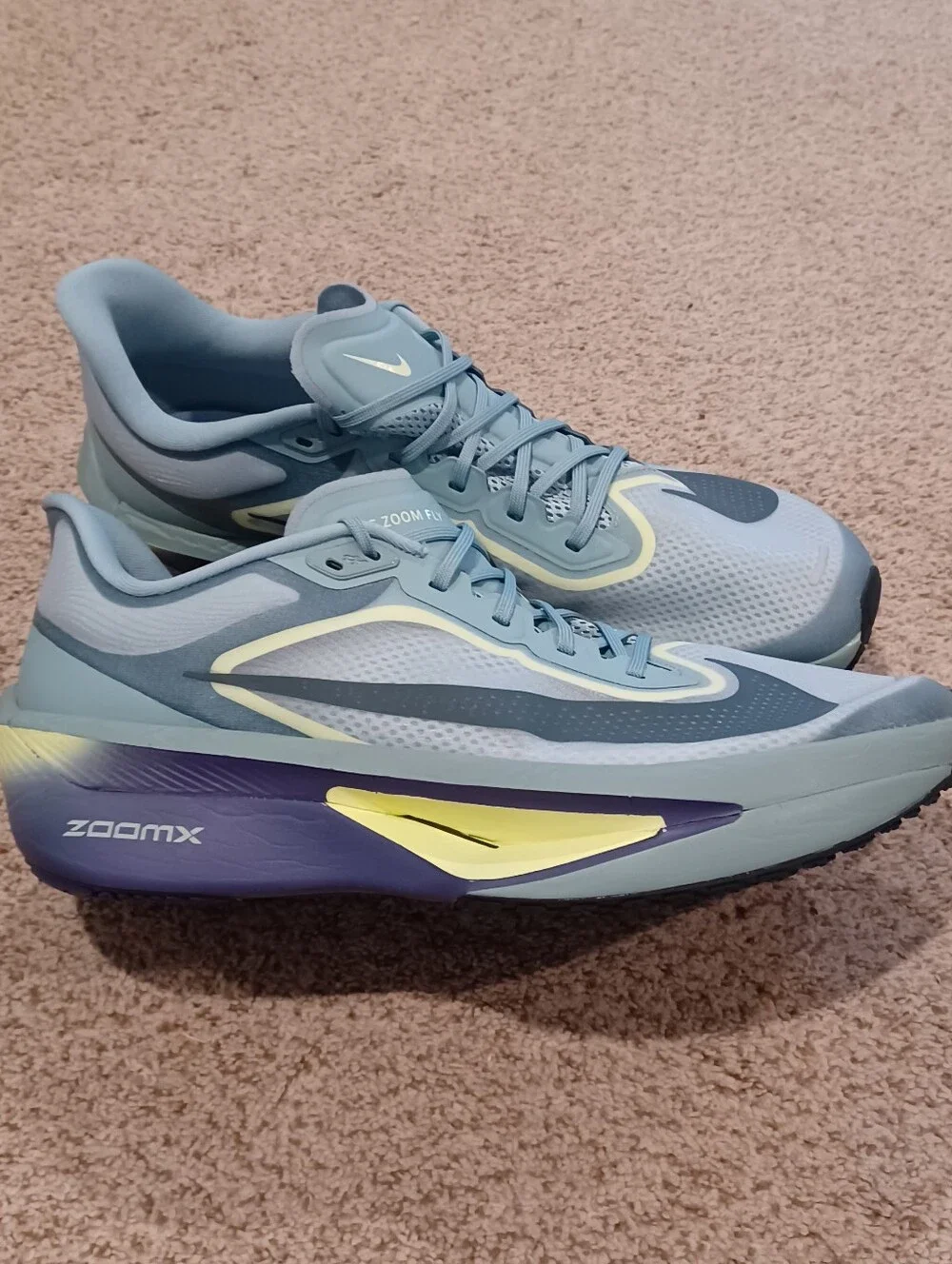Nike Zoom Fly 6 running shoes in the Cannon/Seaweed colorway Mens Size 13