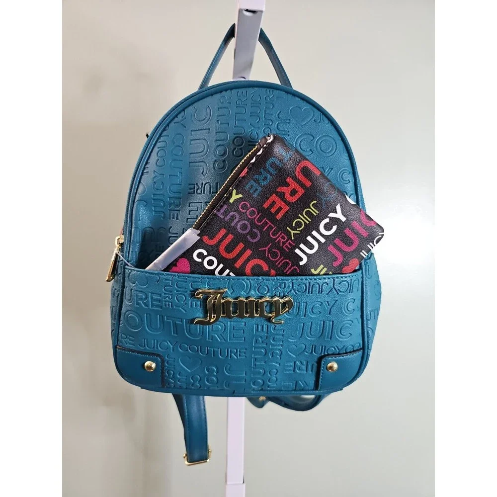 Juicy Couture Deep Lake Blue Backpack‎ With Pullout Pouch