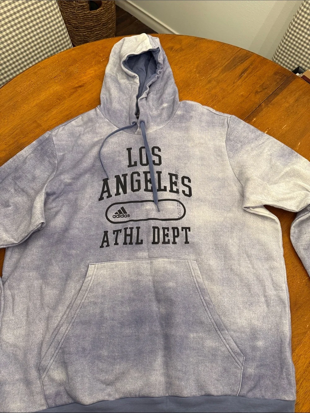 Adidas Los Angeles Athl Dept Hoodie - Faded Blue/Grey xxl