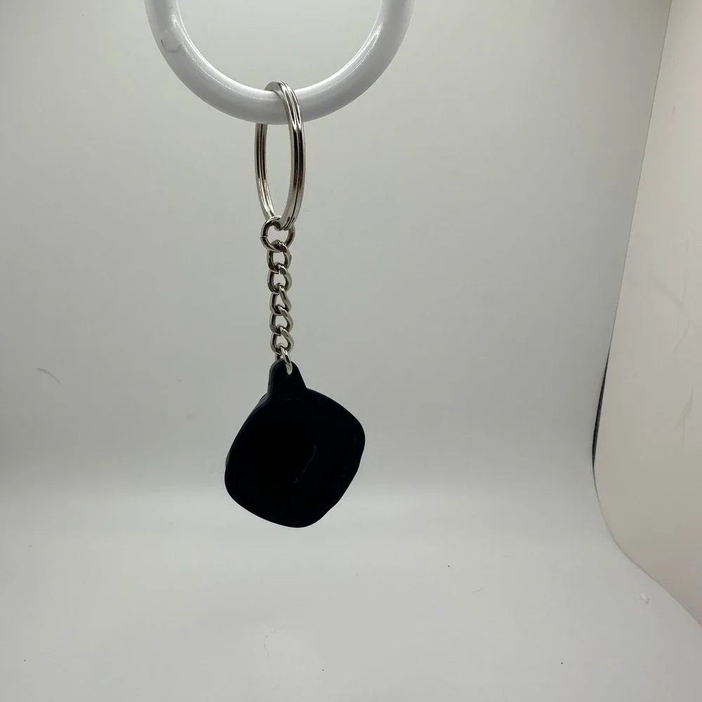 Tupperware Miniature Container‎ Keychain Navy Blue Tiny Collectible Accessory