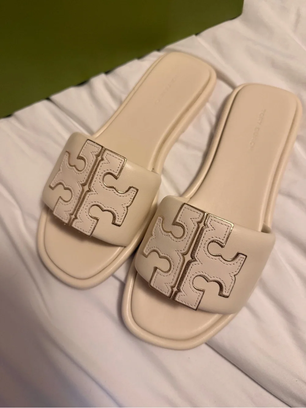 Tory Burch cream leather