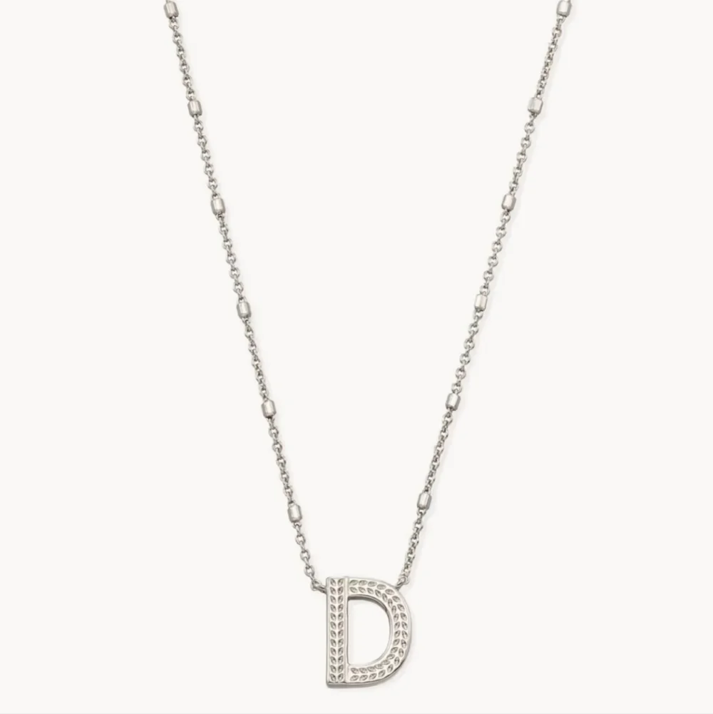 KENDRA SCOTT Initial D Rhodium Over Brass Necklace
