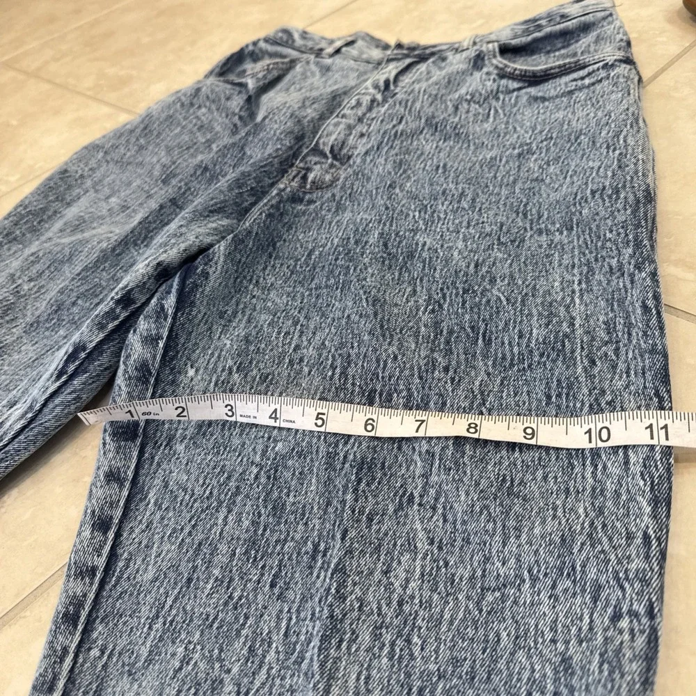 VTG‎ Pure Jeanswear Jeans Size 32 Acid Wash High Rise Tapered Leg Retro 90s