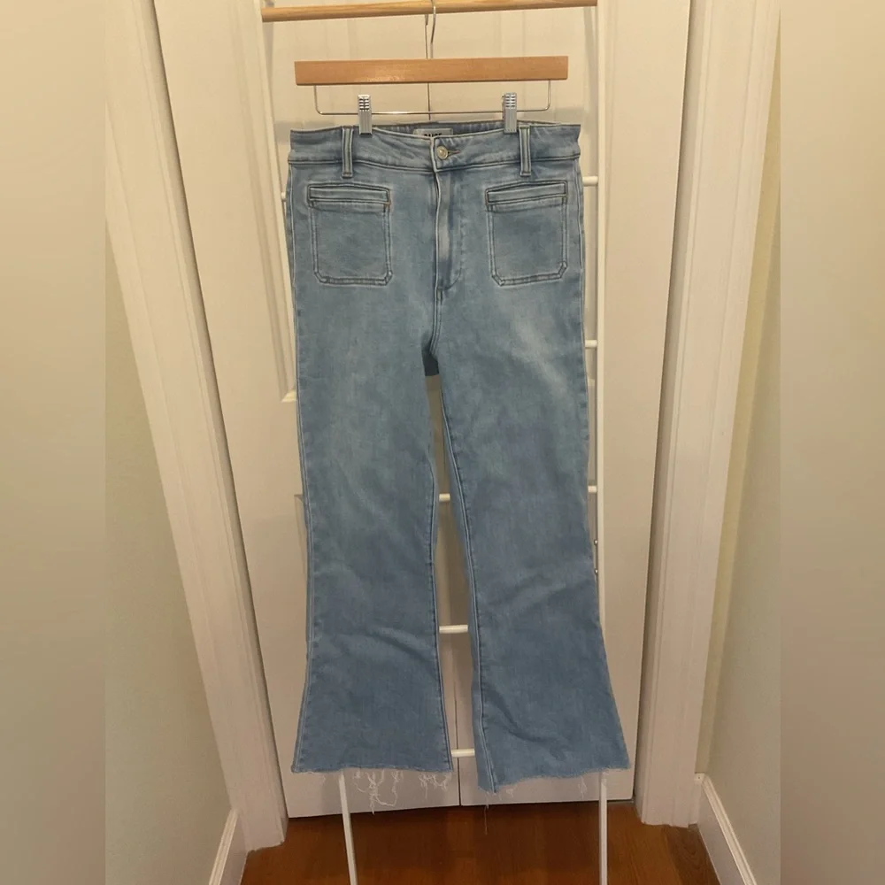 PAIGE Marlow Skimmer Light Blue Flare Jeans  Size 29