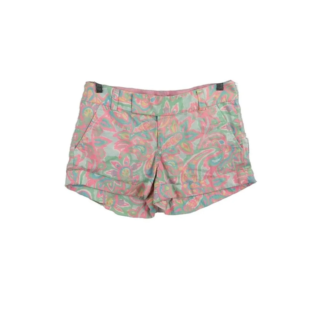 Lilly Pulitzer Barclay Shorts‎ Women's Size 4 Multicolor Paisley Floral