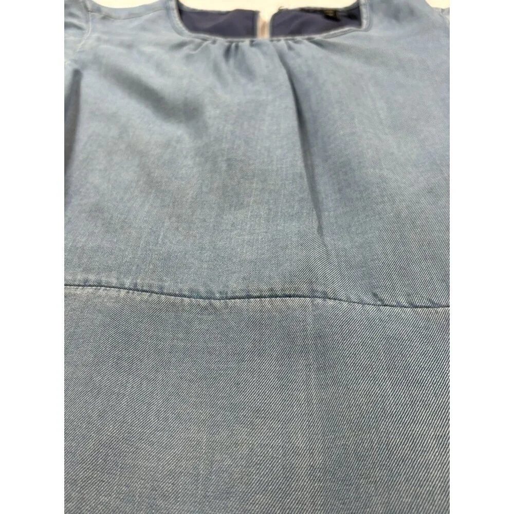 Banana Republic Women’s Chambray Ruffle Faux Wrap Size 8P