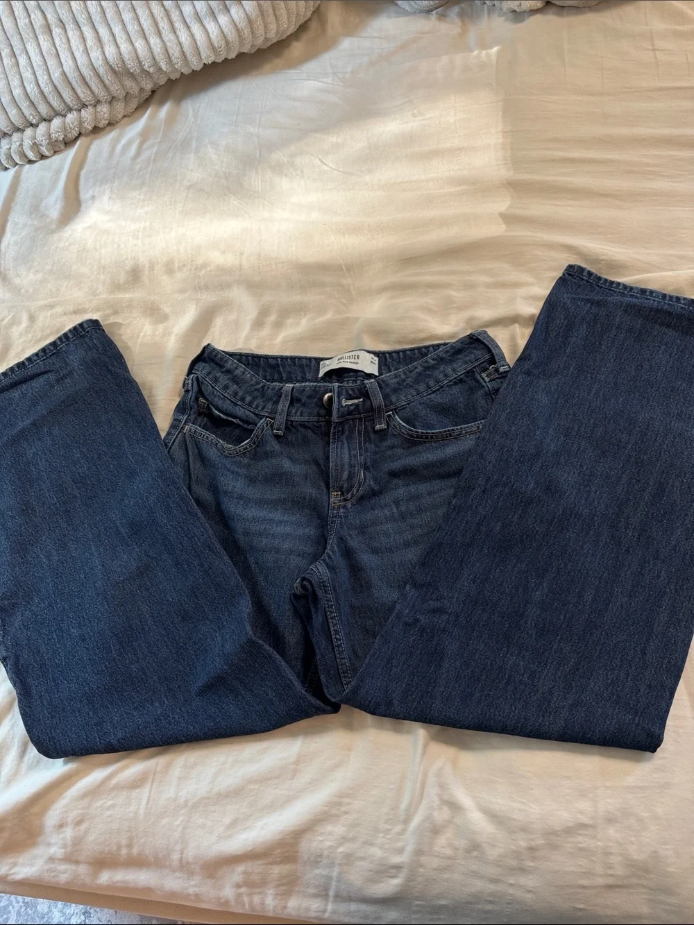 Hollister Dark Blue Straight-Leg Jeans