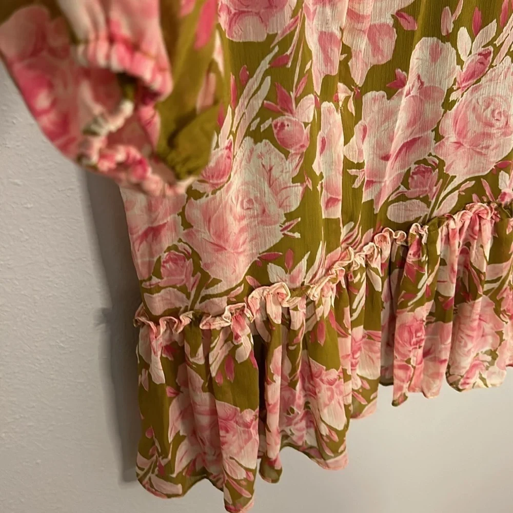 Likely green slip floral