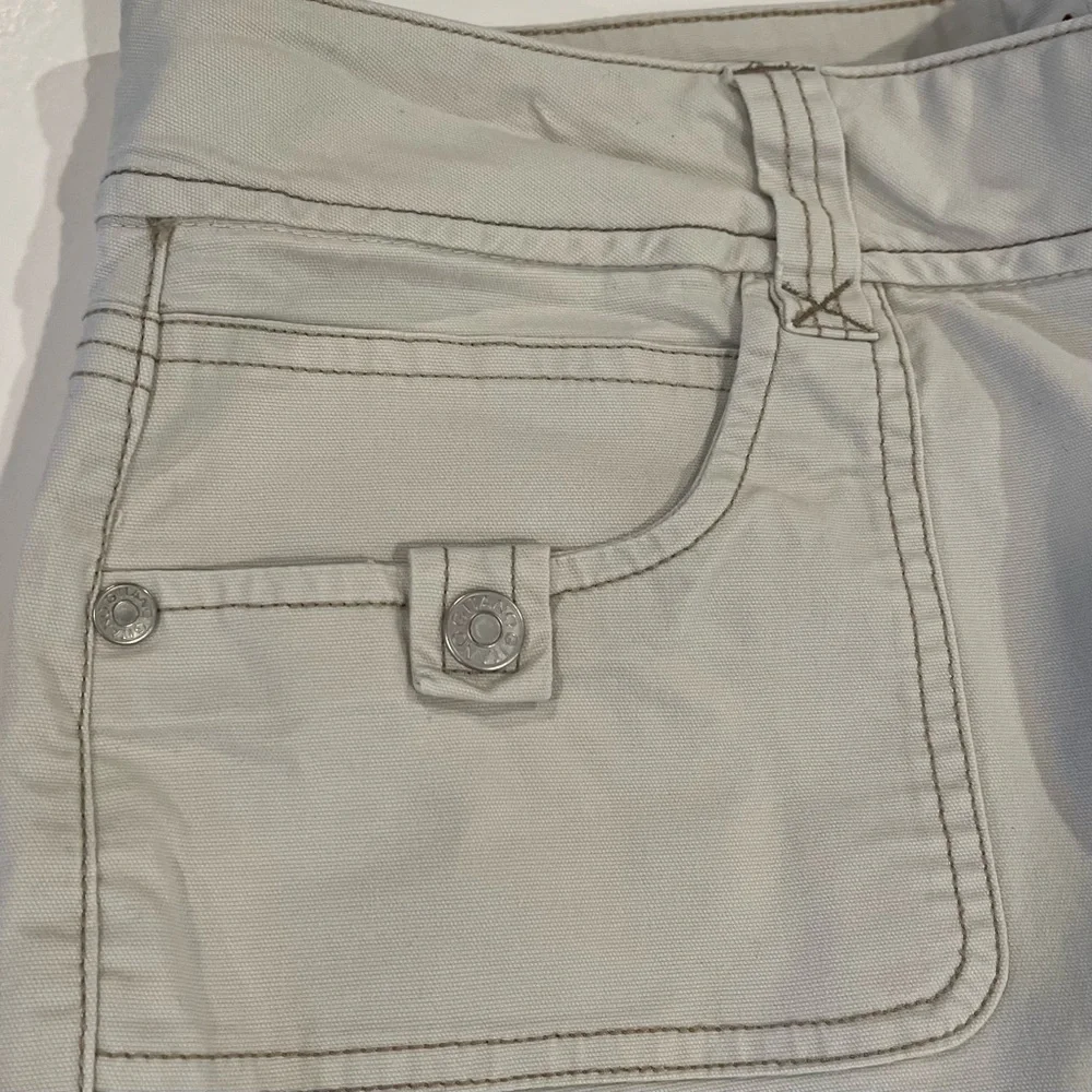 Vintage Women’s Gitano Bootcut Khaki Pant Dark Stitching Snap Pockets Size 14