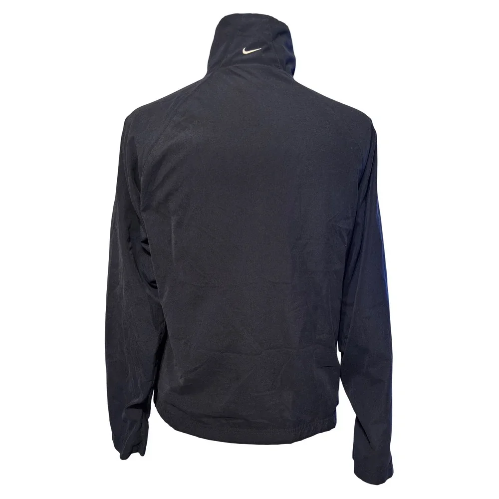 Nike Womens Track Jacket Navy Blue White Stripe Full Zip Athletic Size S 4-6‎