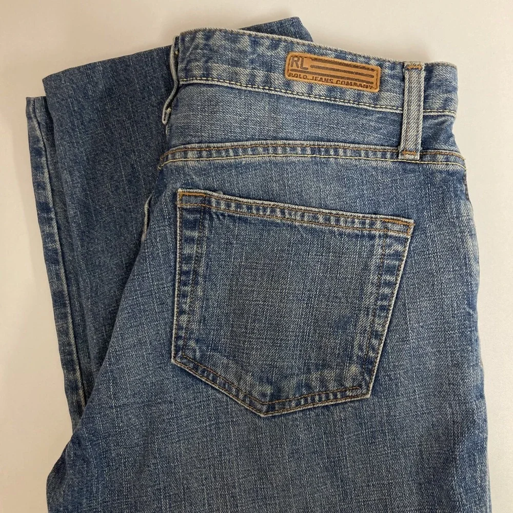 Polo Jeans Co Ralph Lauren Saturday Jean Womens 32x30 Blue Wide Leg High Baggy