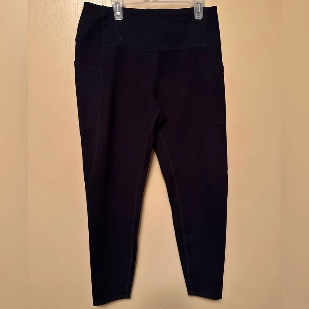 Soft Surroundings Small Athletic Black High Rise Leggings with Pockets Comfy
