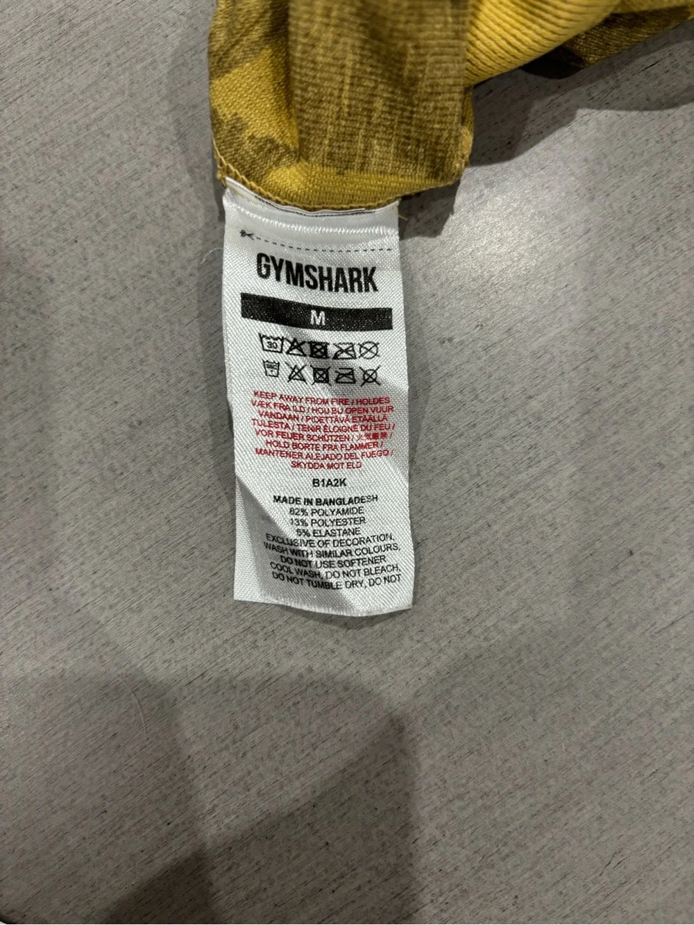 Gymshark size medium