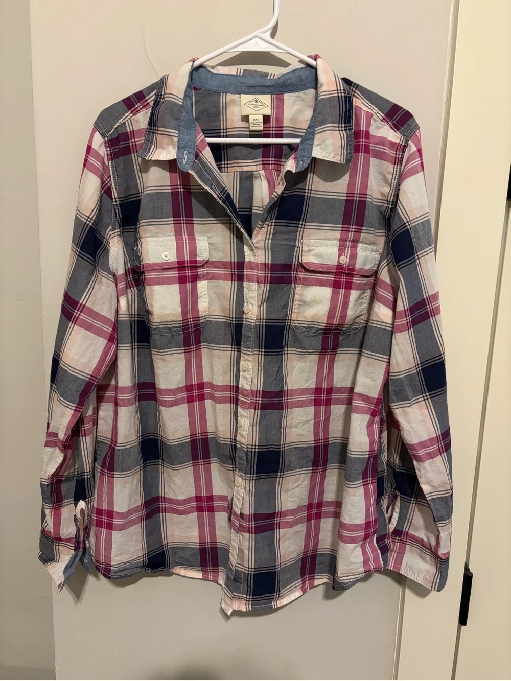 St. John's Bay Multicolor Plaid Button-Up Shirt