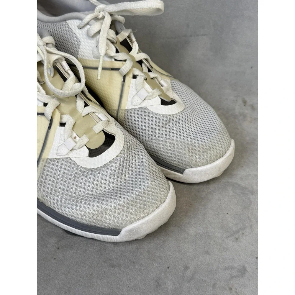 Nike Training Shoes Womens Size 8.5 White Gray‎ Lunarlon Sneakers 628539-002