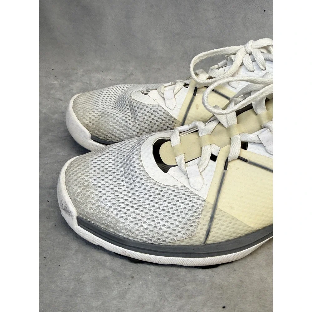 Nike Training Shoes Womens Size 8.5 White Gray‎ Lunarlon Sneakers 628539-002