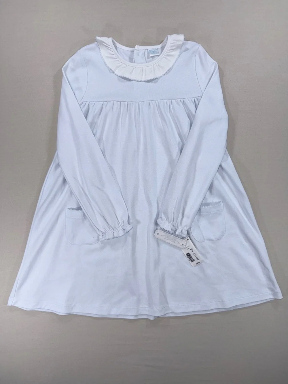 Edgehill Collection Girls Blue Long Sleeve Knit Dress 6X NWT
