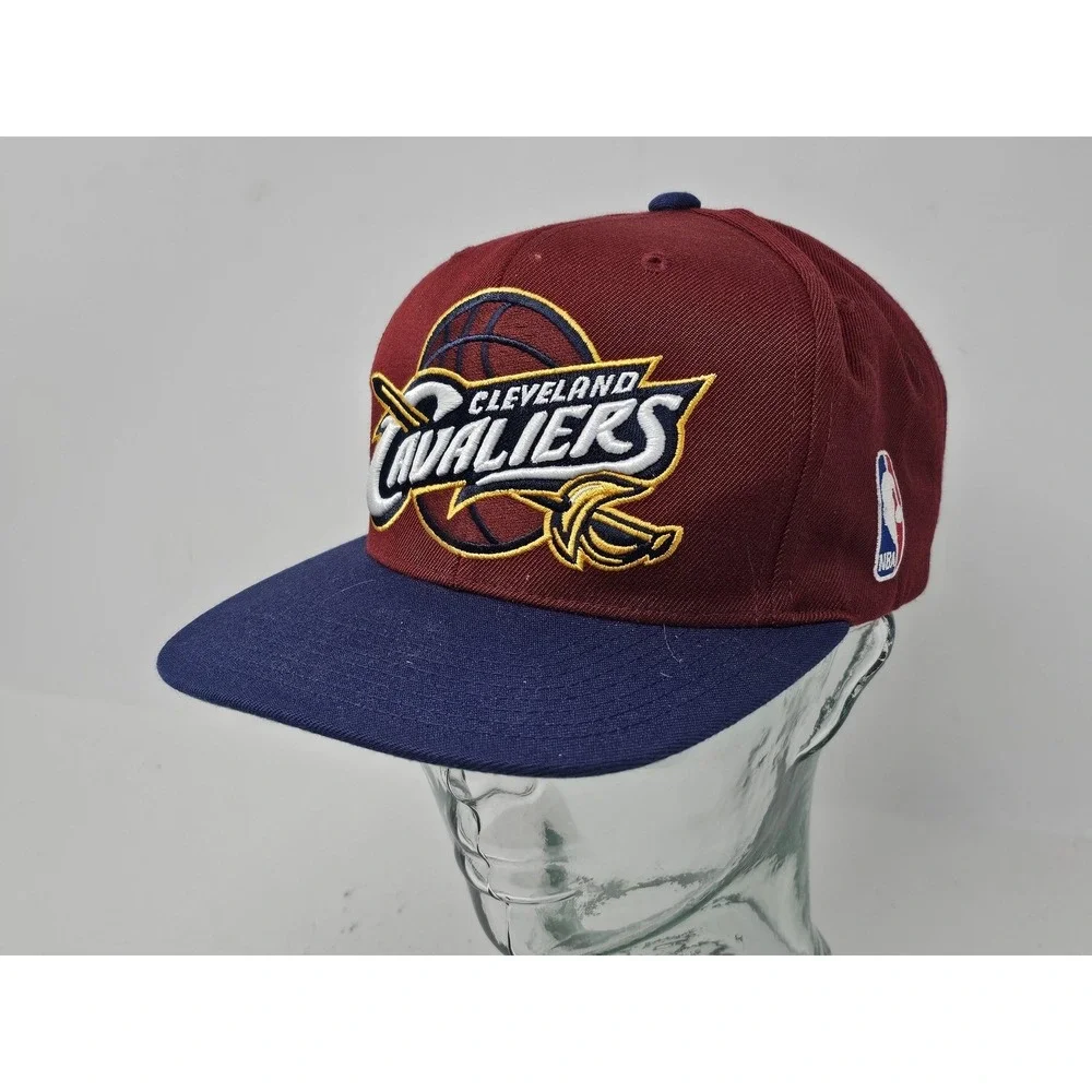 Cleveland Cavaliers Hat Cap Snap Back Maroon Blue NBA Basketball Mens
