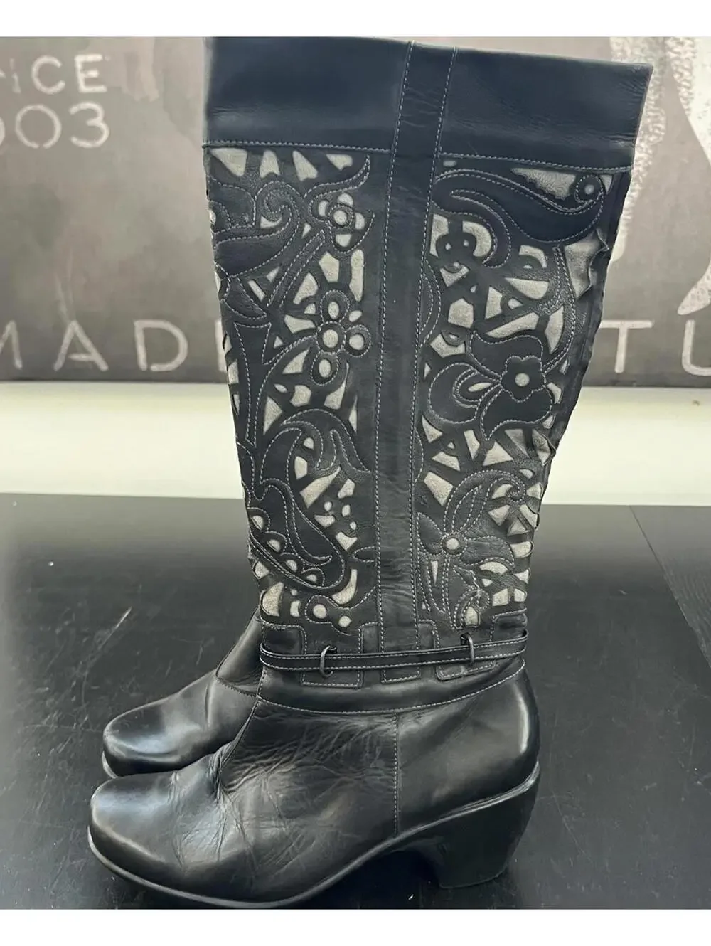 Naot Women's Allure‎ Boot Black Leather EU38 US Women’s 7.5