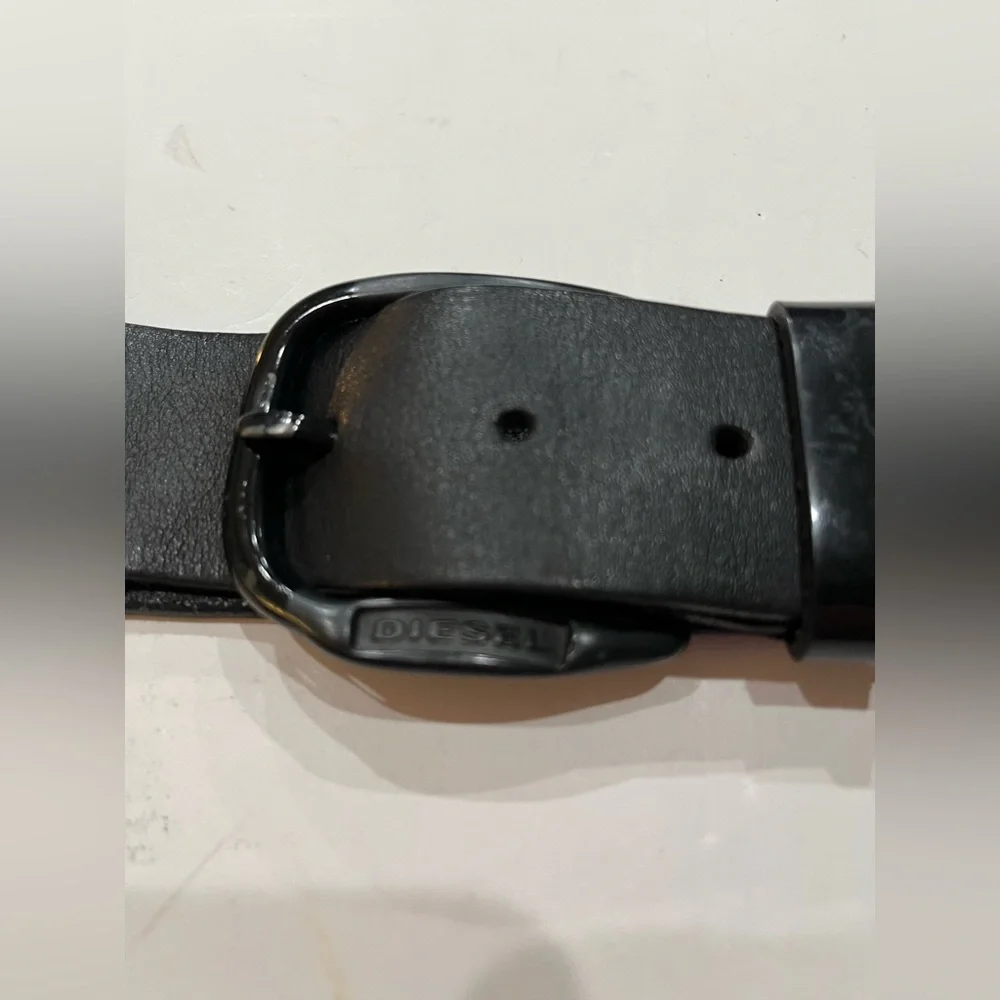 Diesel black leather