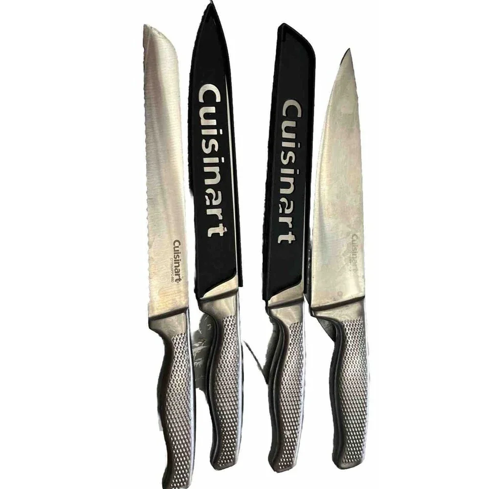 Cuisinart Graphix Knife Stainless Steel Chef Bread Slicing‎ Knives Sheaths Lot 4