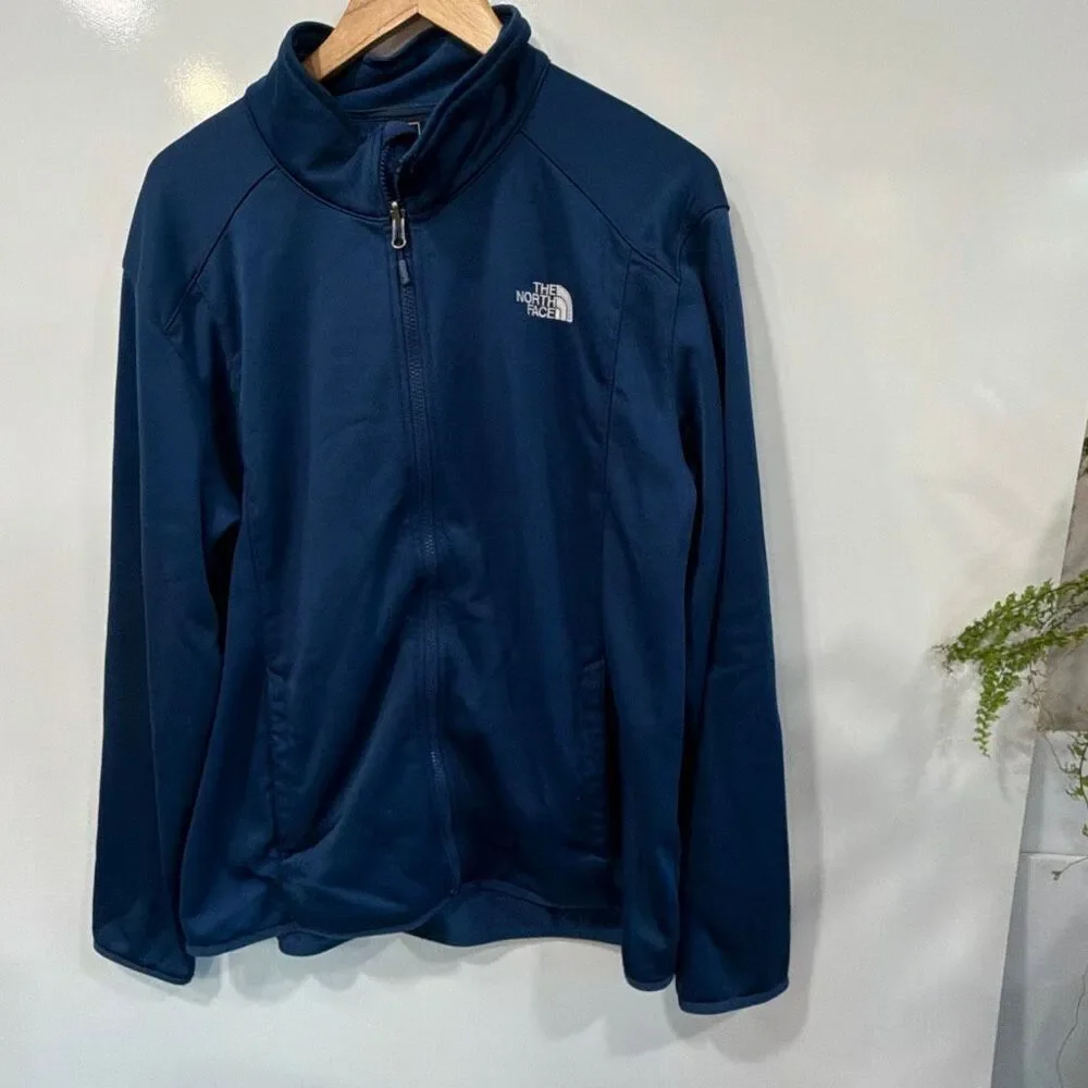 Men’s navy north face zip up jacket size XL‎