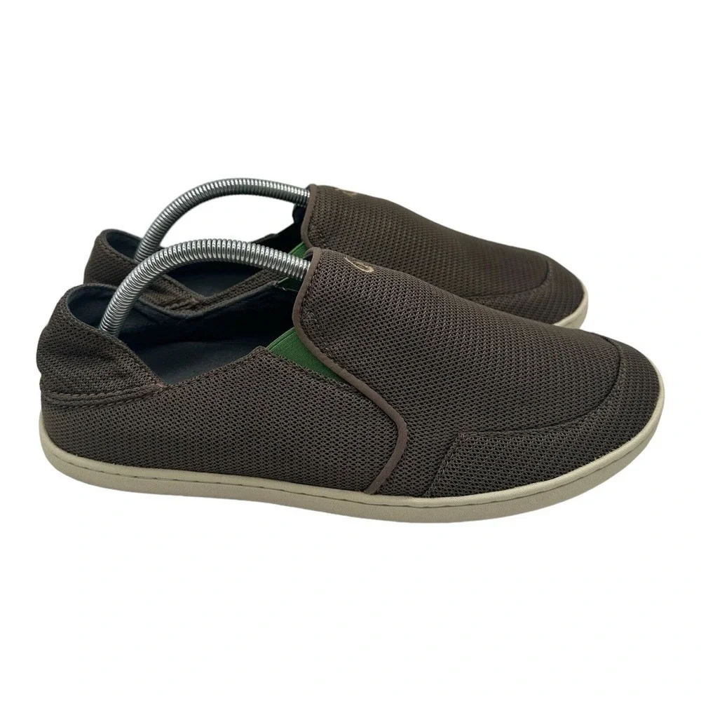 Olukai Nohea Mesh Sneakers Men's Size 10 Green Mustang Lime Peel Slip On‎ Shoes