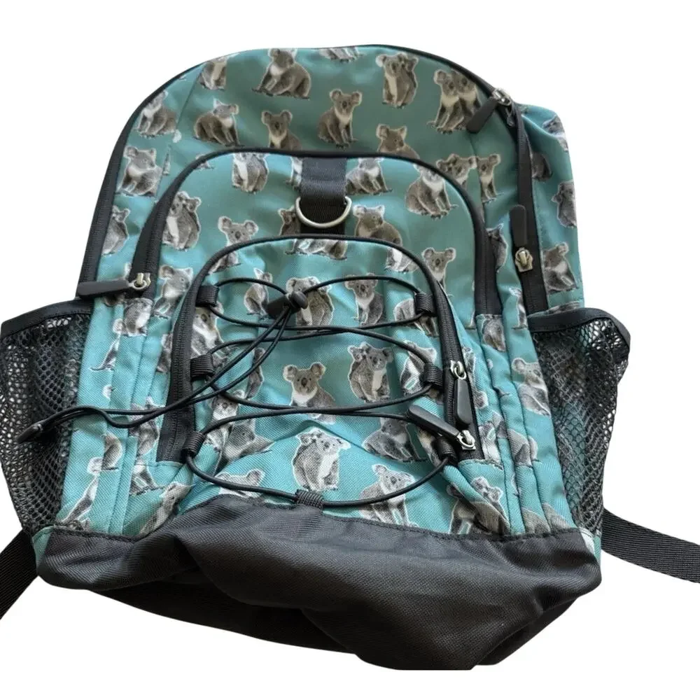 Pottery Barn Teen Gear Up Backpack Koala Bear Teal Pool School Bag Laptop Bungee