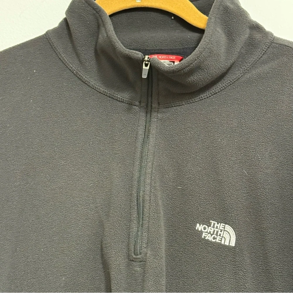 The North Face TKA 100 Quarter Zip Fleece Pullover Black Men’s XL
