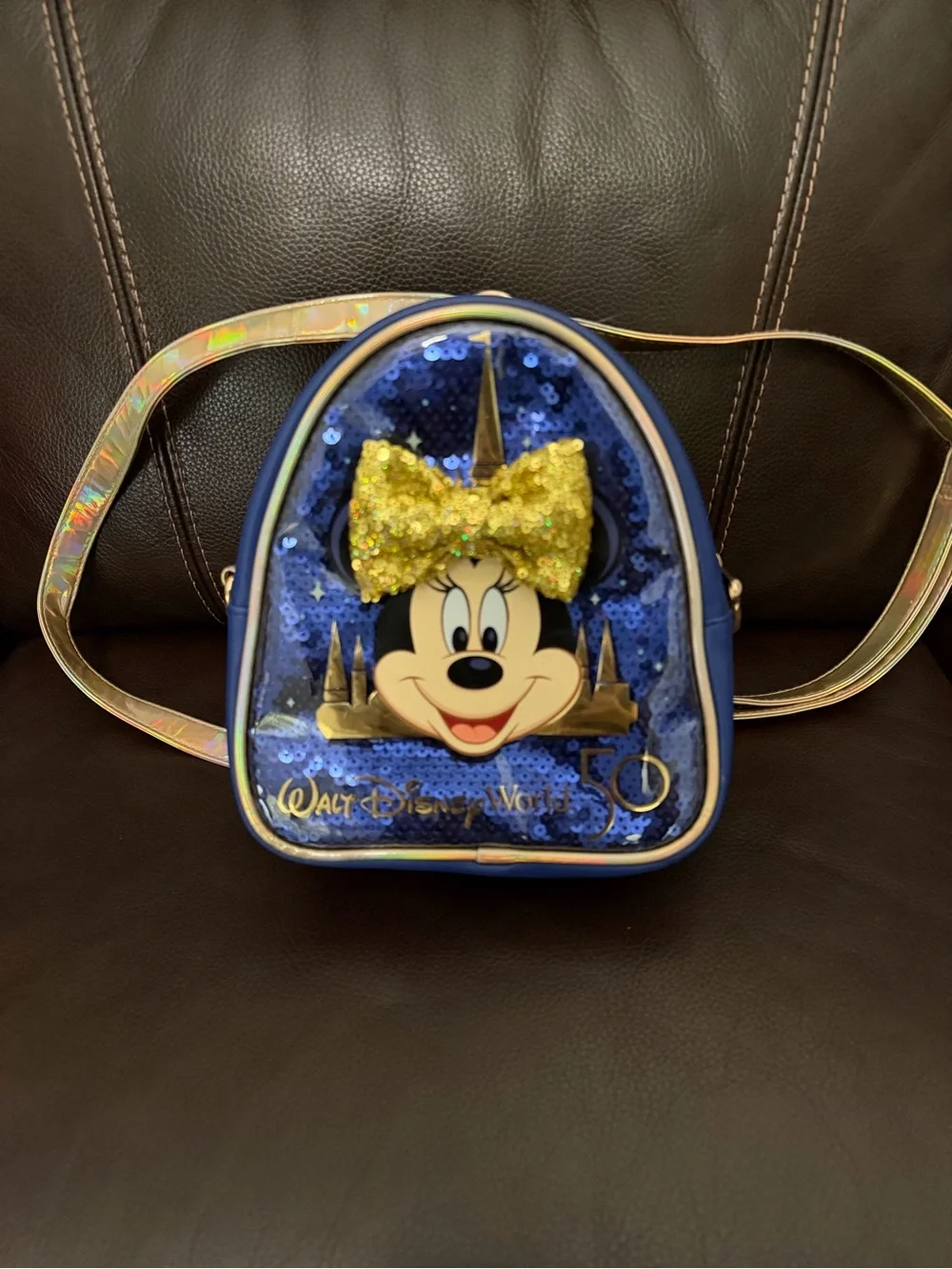 Disney Sequin Minnie Mouse Crossbody purse backpack - 50th Anniversary - Mickey