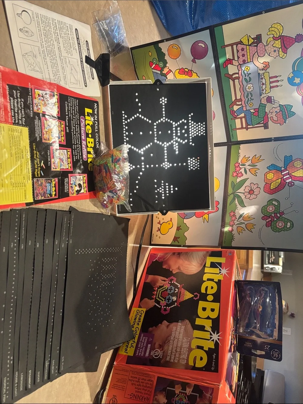 Lite-Brite Classic Pegboard Toy - Black Pegboard with Multicolor Pegs