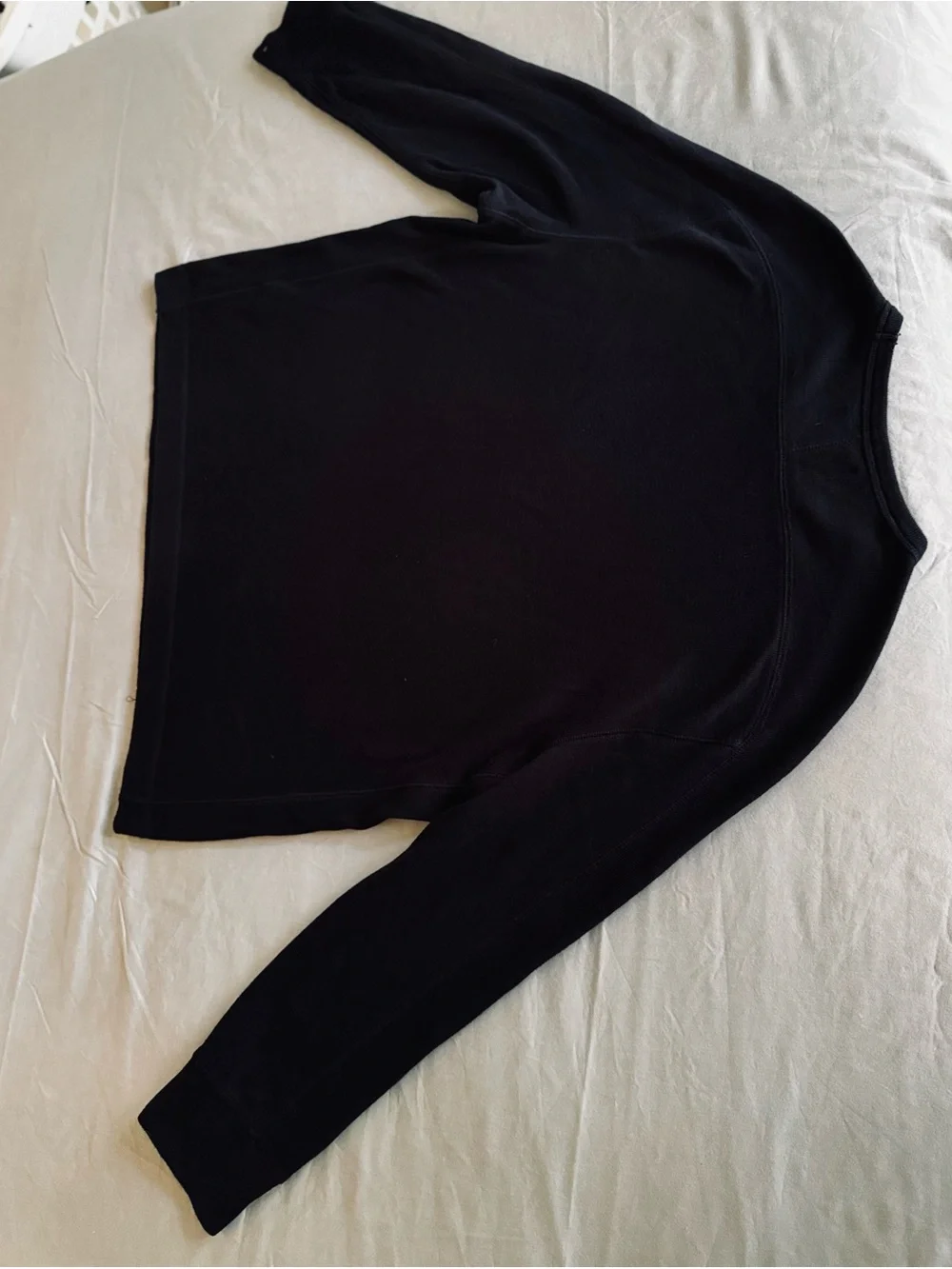 BANANA REPUBLIC Textured Men's Black Thermal Long Sleeve Crewneck Shirt Sweater