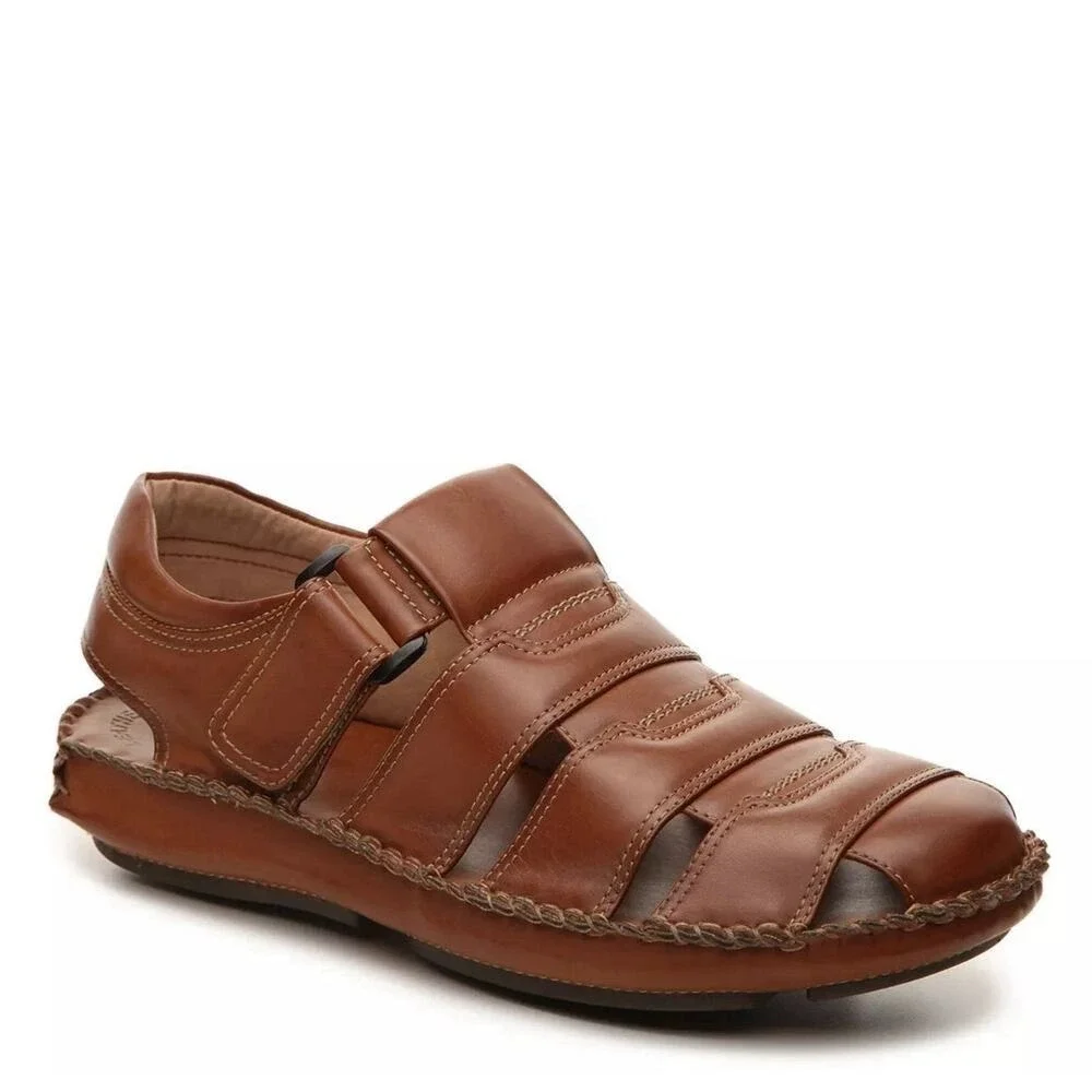 GBX Size‎ 9M Fisherman Sandals Brown Leather Casual Comfort Summer Shoes Mens