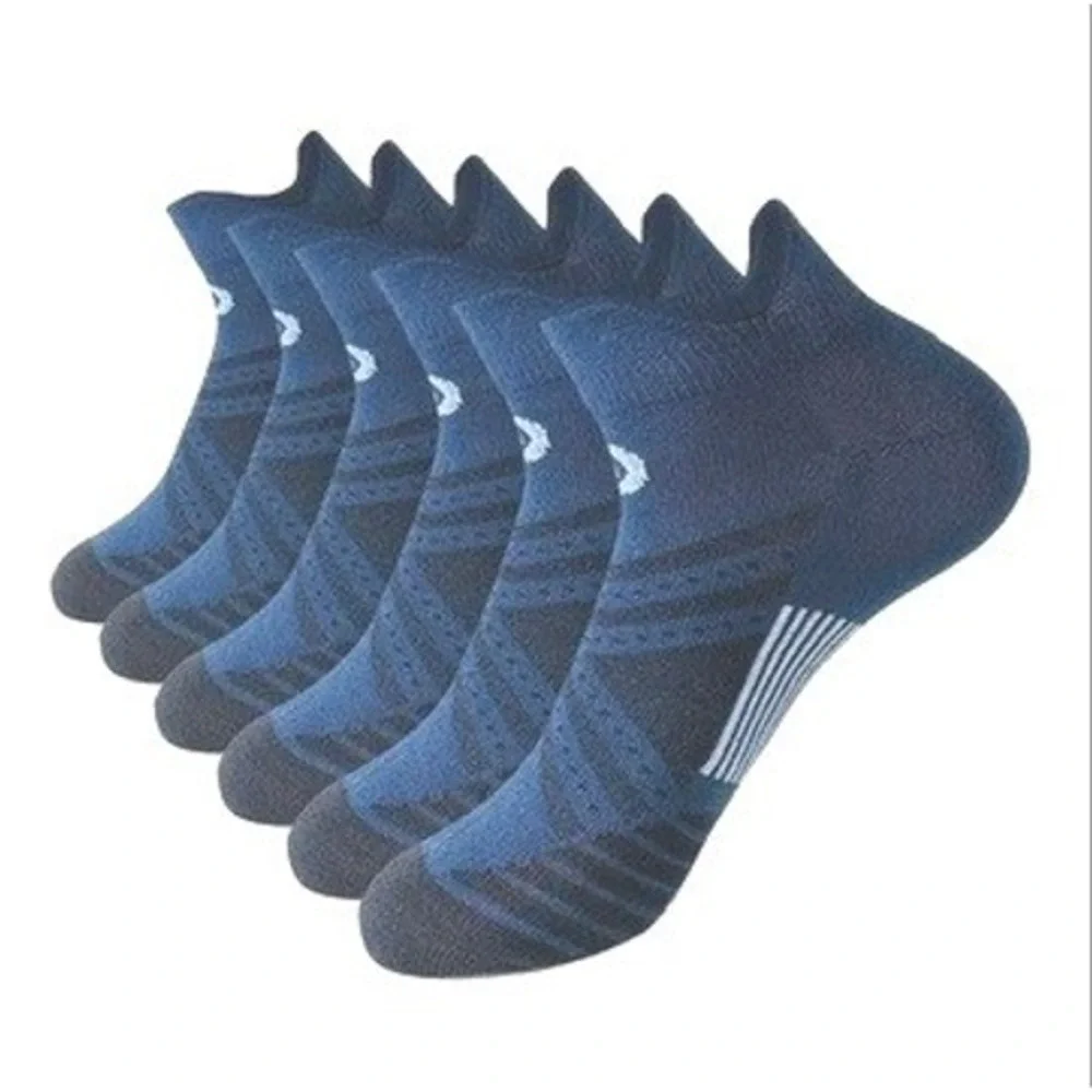 Men's Ankle Compression Tab Low Cut Socks M/L Breathable Durable Athletic 6 Pair