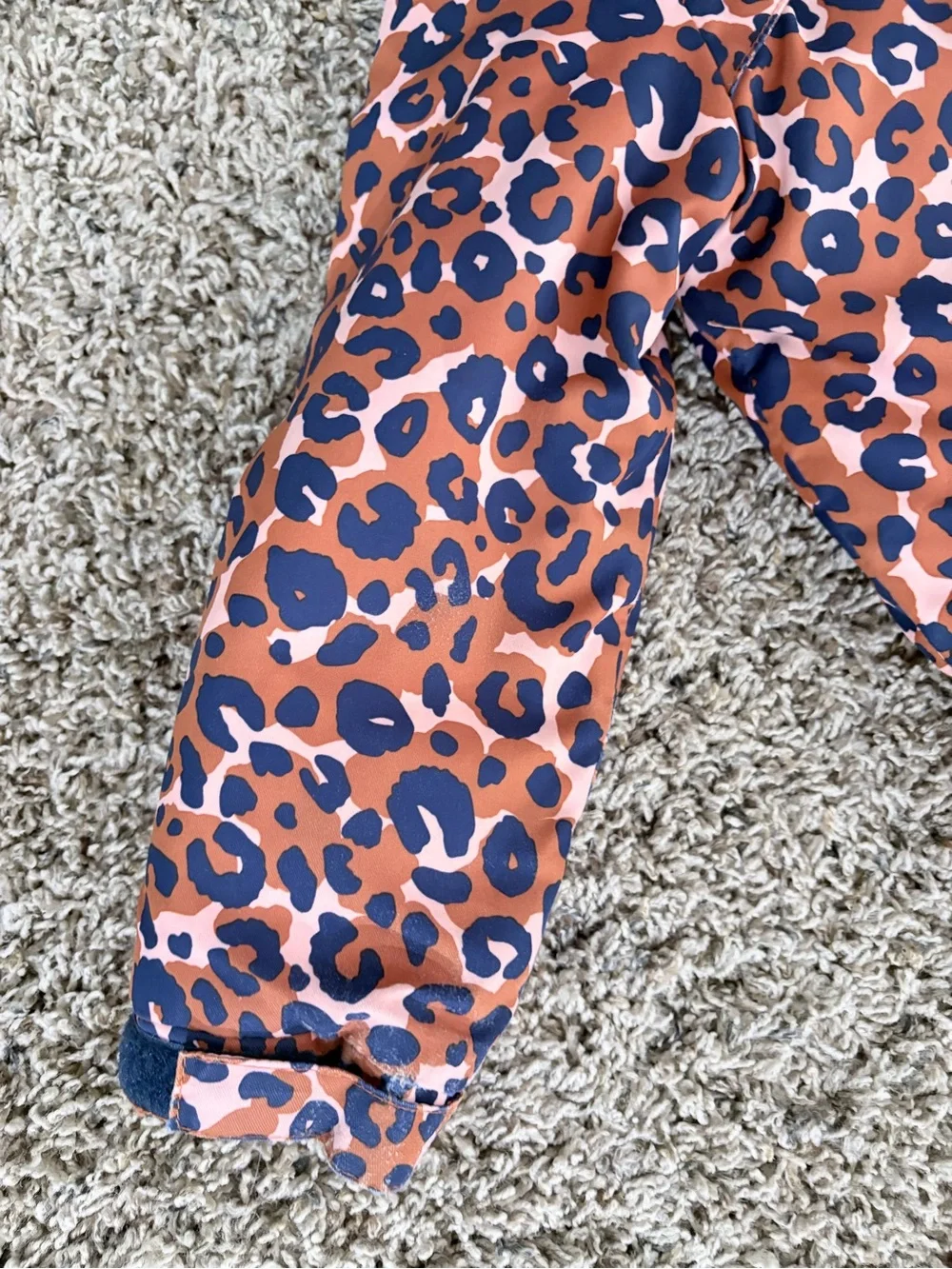 Carter's Girls Orange Leopard Print Puffer Jacket