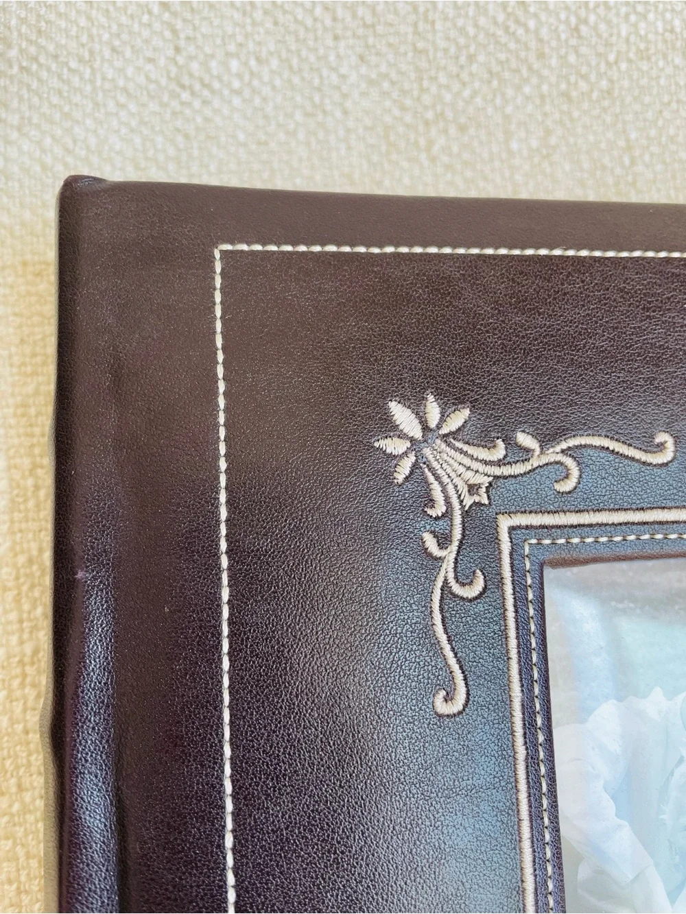 Vintage brown faux