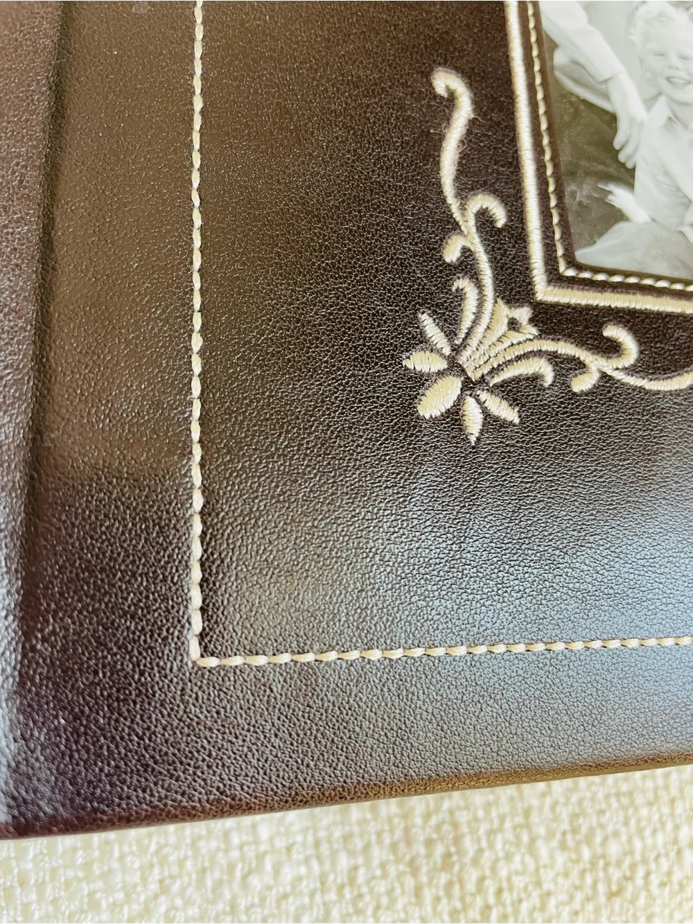 Vintage brown faux