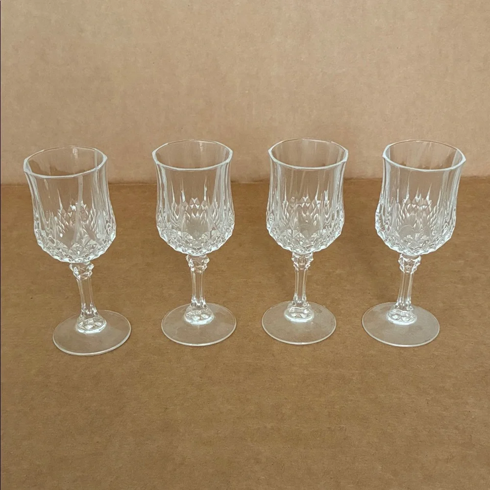 Longchamps Crystal d’Arques Vintage Cordial Liqueur Glasses Set of 4