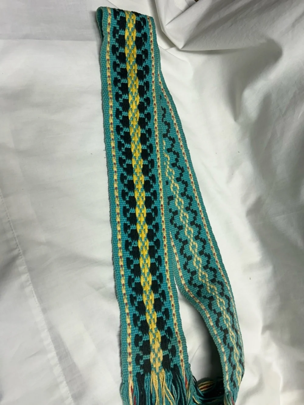 Handwoven Belt L 48 inch x W 3 inch Handcrafted Vintage Reversible