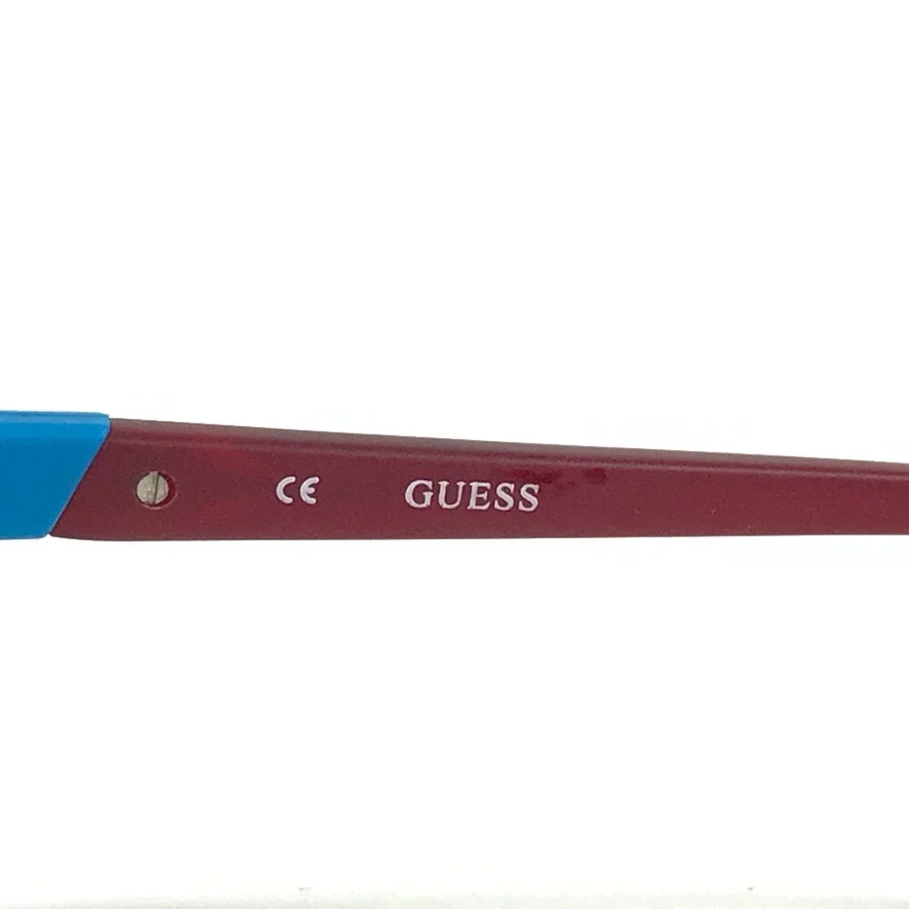 Guess Eyeglasses Frames GU1866 070 Blue Matte Red Square Full Rim 53-18-145