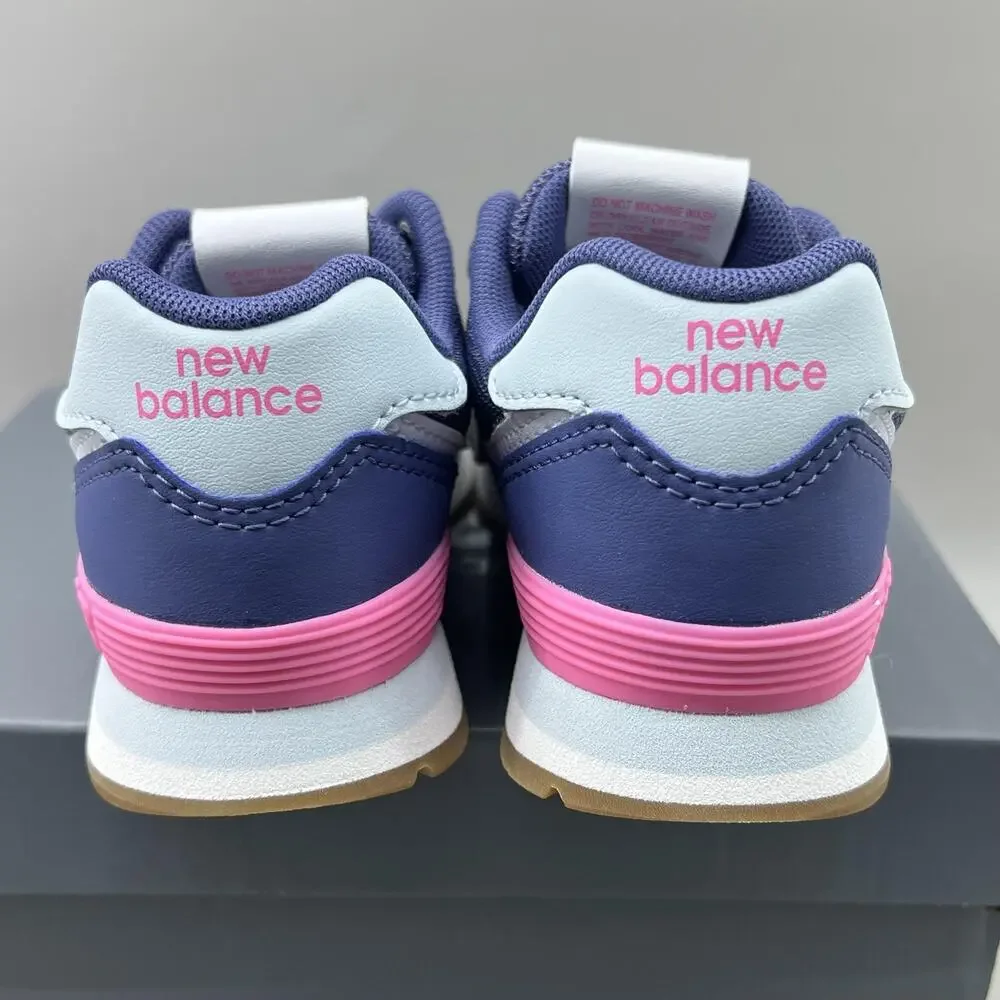 New Balance 574 Shoes Kids Size 12 US Blue Pink Running Comfort Low Sneakers