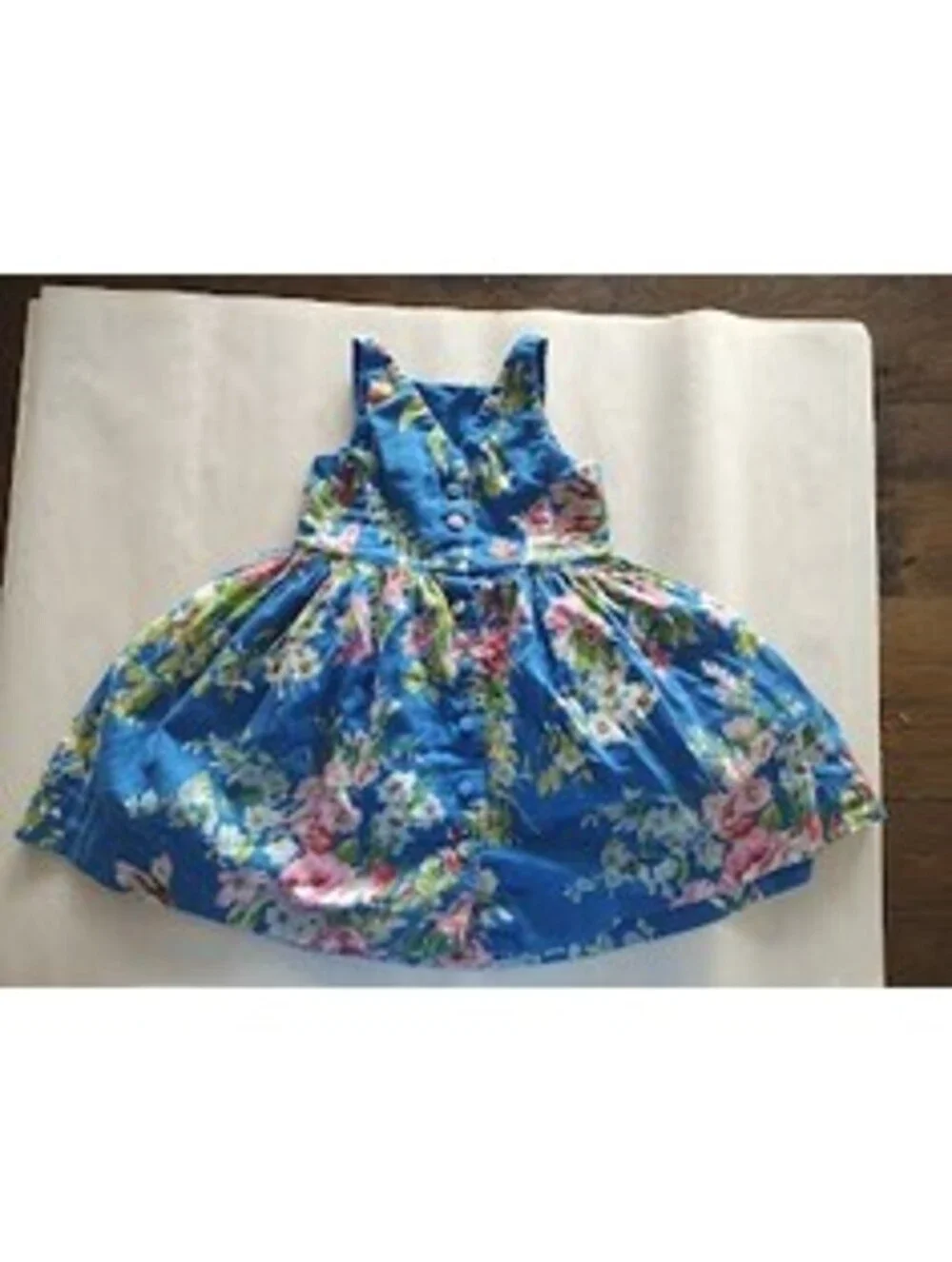 Polo Ralph Lauren Girls Blue Floral Cotton Dress Size 4T